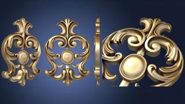 3D model Set of decors for the door central decor (STL)